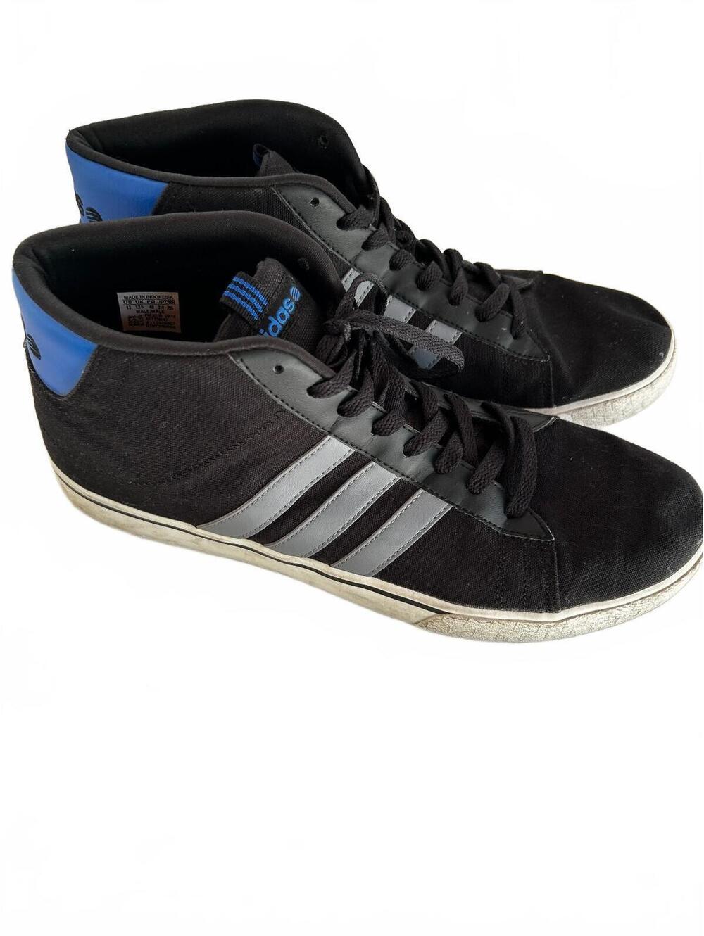 Adidas Neo Daily Vulc Mid Skate Sneakers Men 13 Black Blue